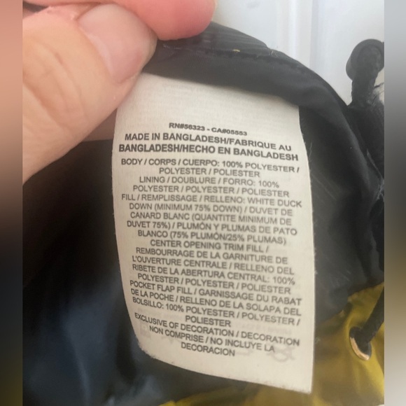 Nike SB Duck Down Puffer Jacket Yellow Green Hooded Winter Puffy Size M - Picture 10 of 16